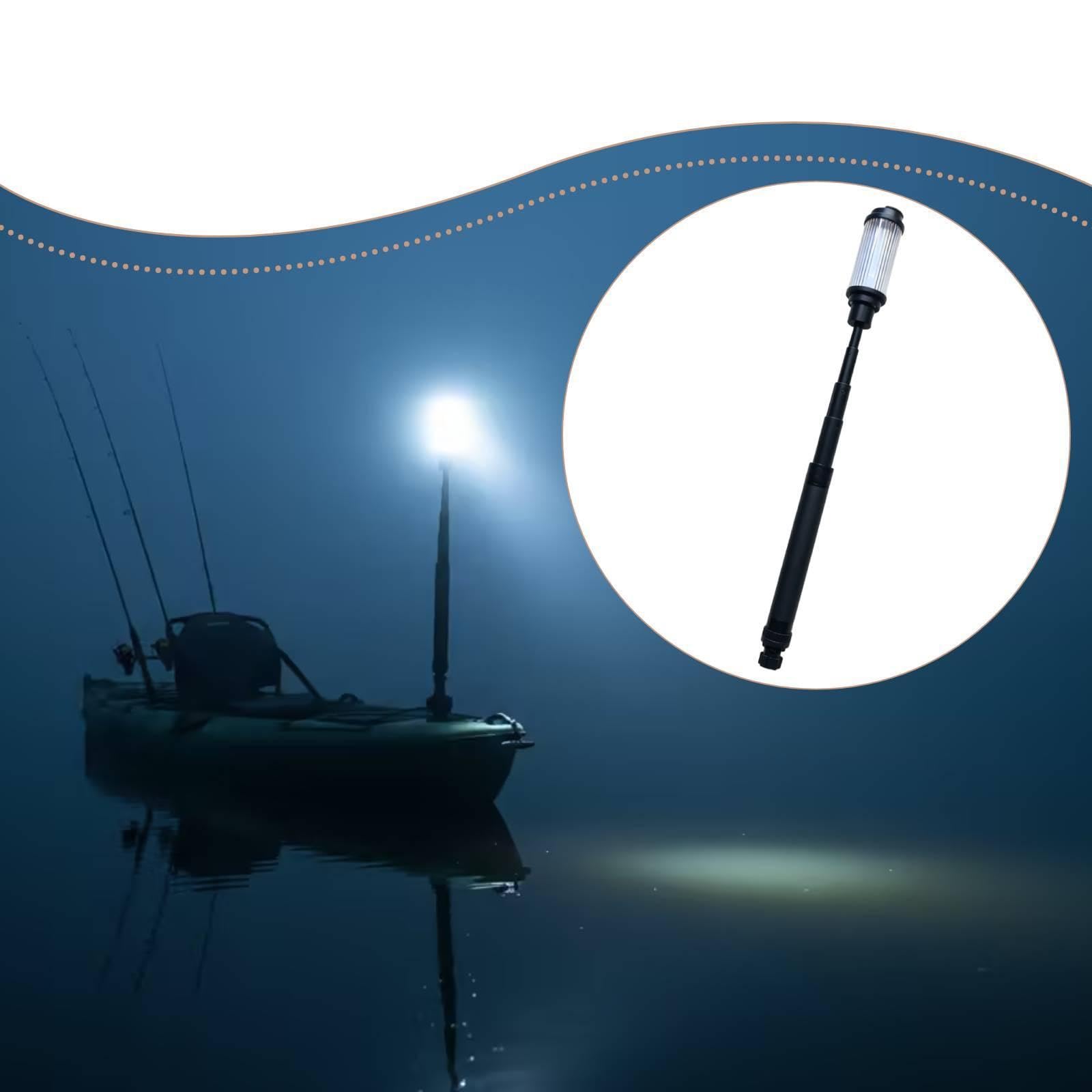 LOVIVER Lámpara advertencia LED marina para kayaks, luz navegación, lámpara señalización para embarcaciones, tipo C, recargable, rápida, Solo Luz