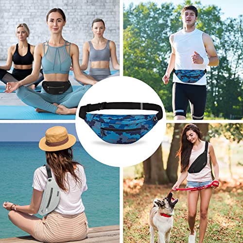 Image of MAXTOP Large Crossbody Fanny Pack Belt Bag with 4-Zipper Pockets Gifts for Enjoy Sports Festival Workout Traveling Running Casual Hands-Free Wallets Waist Pack Phone Bag Carrying All Phones