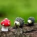 Danmu Resin Mini Hedgehogs and Mushroom Miniature House Fairy Garden Micro Landscape Home Garden Decoration Plant Pots Bonsai Craft Decor