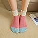 Double Couple 5 Pairs Women Winter Warm Knit Wool Socks - Vintage Casual Cozy Crew Comfy Boot Socks Assorted Color (Multicolor-Patchwork)