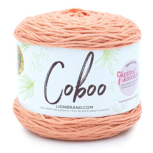 Image of (1 Skein) Lion Brand Yarn Coboo Yarn, Peach