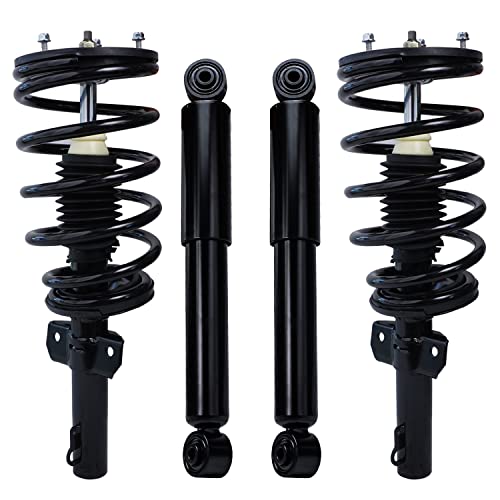 Image of Detroit Axle - Struts Shocks for 1995-2003 Ford Windstar 1996 1997 1998 1999 2000 2001 2002 2 Front Ready Struts w /Coil Spring 2 Rear Shock Absorbers Replacement Suspension Kit
