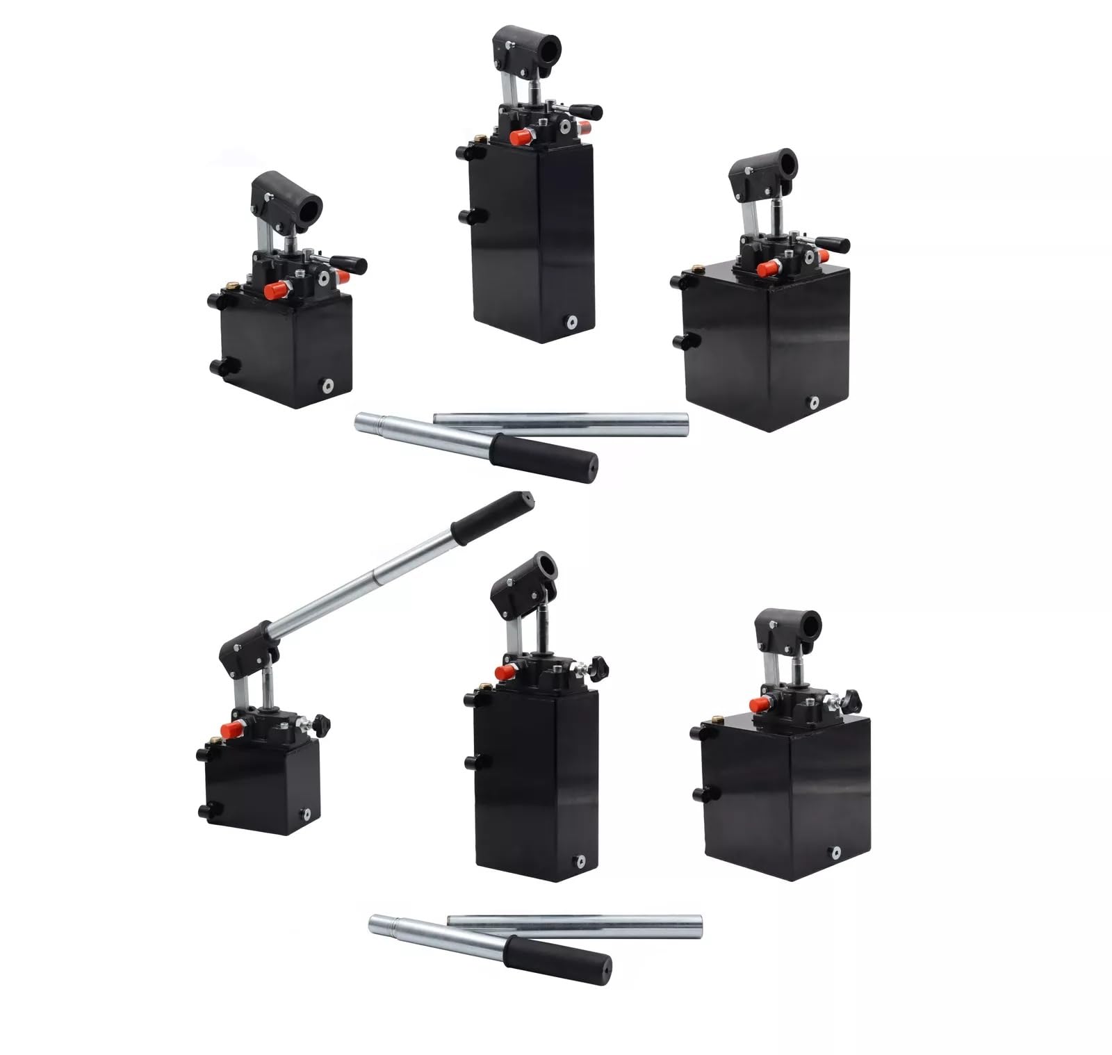 Pompes à main hydrauliques à double action 12-25 - 45 cm³, réservoir d'huile 1-3-5 litres (D.W. 25 cc 1 L) - Spare Parts Holland