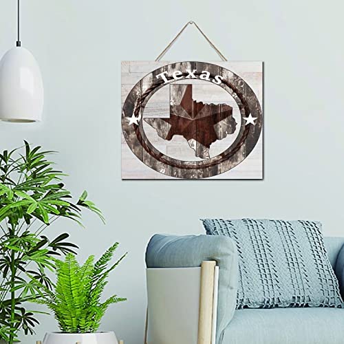 Panneau en bois rustique Texas de qualité supérieure, art mural raffiné 25 x 30 cm