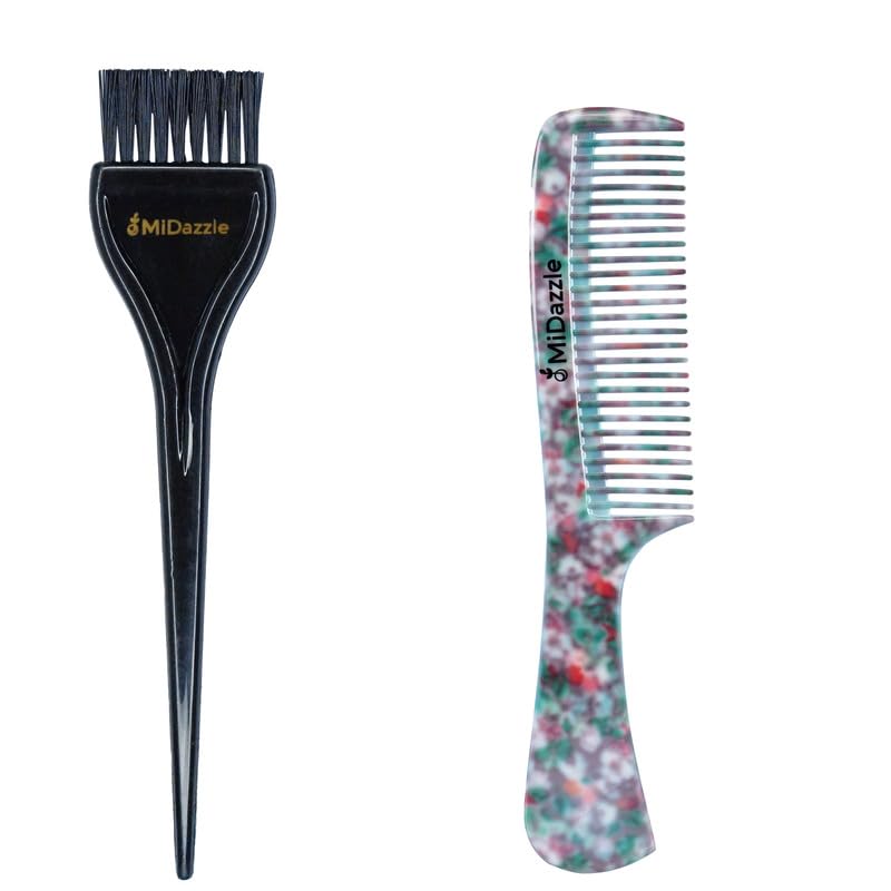 Image of Midazzle Hair Dye Brush With Elegant Comb (Large) - Set of 2