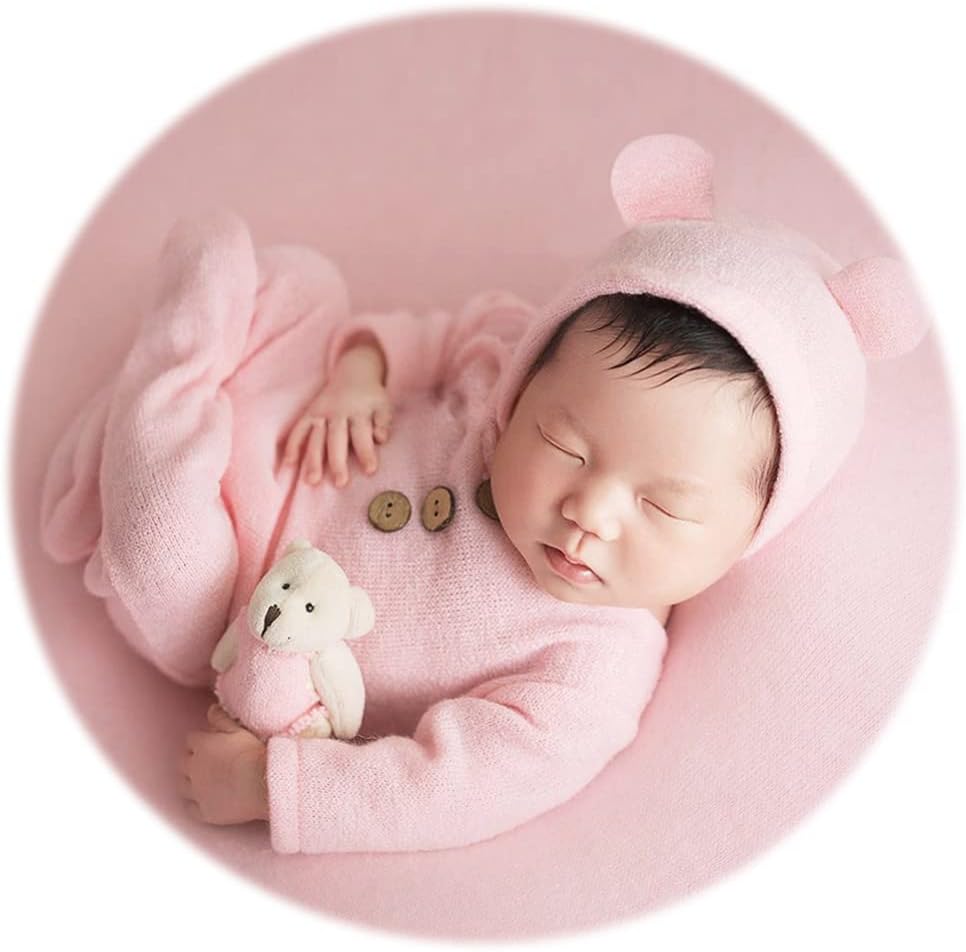 Zeroest Newborn Photography Outfit Baby Photoshoot Props Prince Infant Photo Prop Bear Outfits New Born Boy Hat Clothes Set