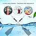 Pineeseatile Kayak Paddle 2Pcs 126cm Aluminum Alloy Detachable Adjustable Portable Canoe Paddle Thicken Lightweight Kayak Paddles 2 Pack for Inflatable Boat Oar Canoe Paddle