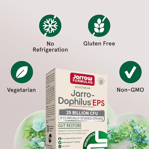 Jarrow Jarro Dophilus Probiotics - Probiotic Supplement, Gut Health, 60 Ct - image 5