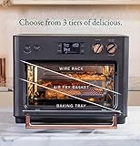 Café Couture Oven with 14 essential cooking modes, including Air Fry, CrispFinish, Bake, Broil, Roast, Toast, Pizza, WiFi & Smart Connected, Voice Control, Countertop Small Appliances, Matte Black