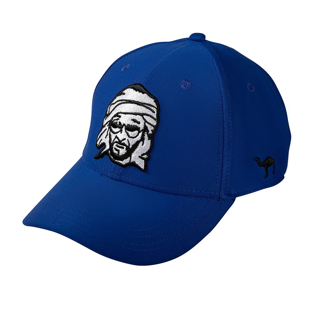 HH Sheikh Zayed Cap - Flexi Fit Cap With Close Back (SM, BLUE WITH BLACK WHITE LOGO)