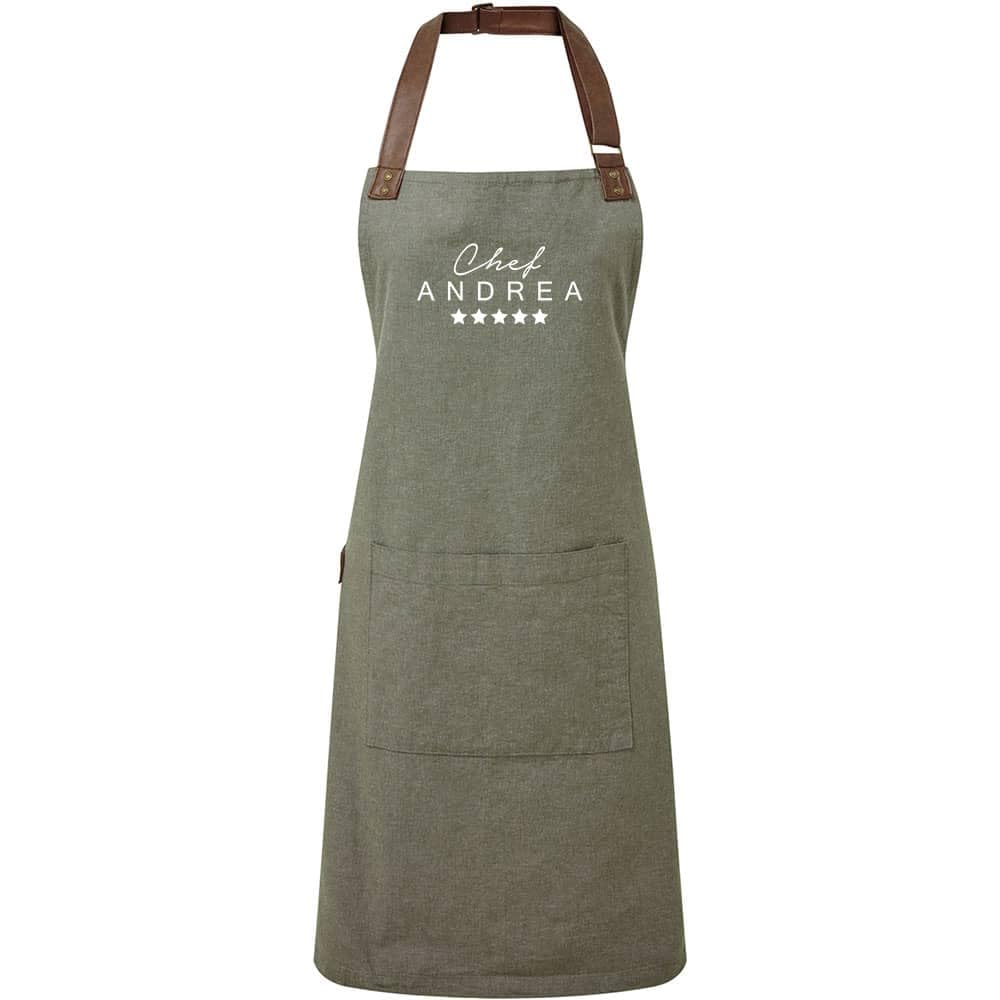 Genérico Delantal Premium Vintage Personalizado con el Nombre Cocina Adulto