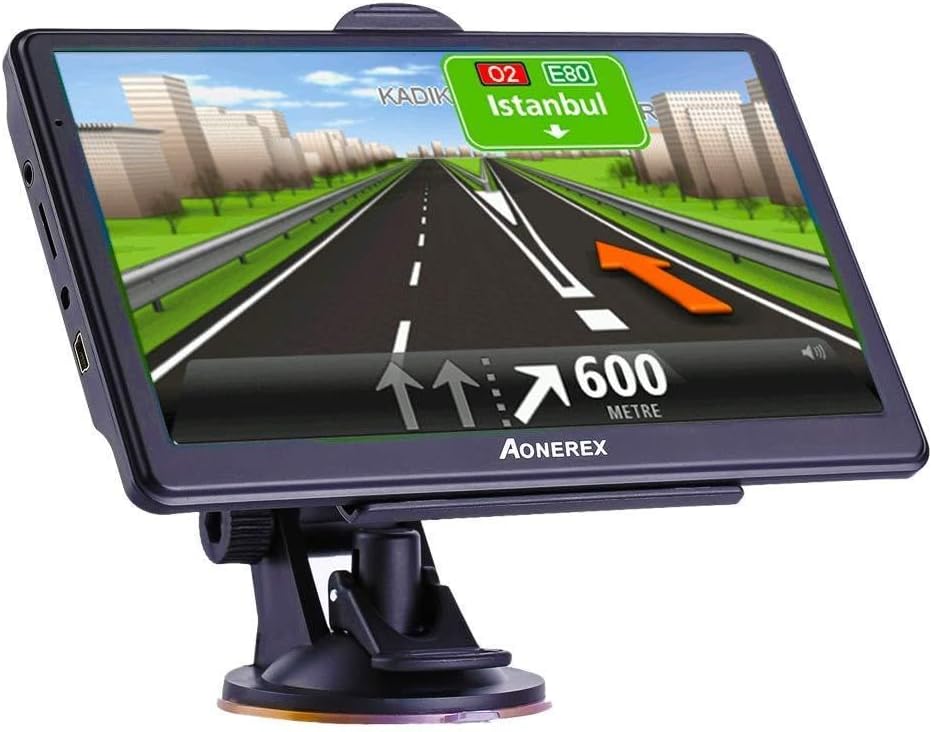 GPS Navigation for car (7 inch/8GB) Aonerex Vehicle GPS Navigation System with Built-in Lifetime Maps,FM Car Navigation and Spoken Turn-by-Turn Directions