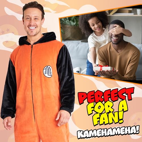 Dragon Ball Z One-Piece Pajamas for Men with Hood - Anime Gifts for Him2