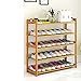 HUALEMEI Premium Bambú Zapatero,Multi-Capa Hogar Organizador De Zapatos Grande-Capacidad Estantería Zapatos para Dormitorio Armario-5 Capas 79x25x87cm(31x10x34inch)