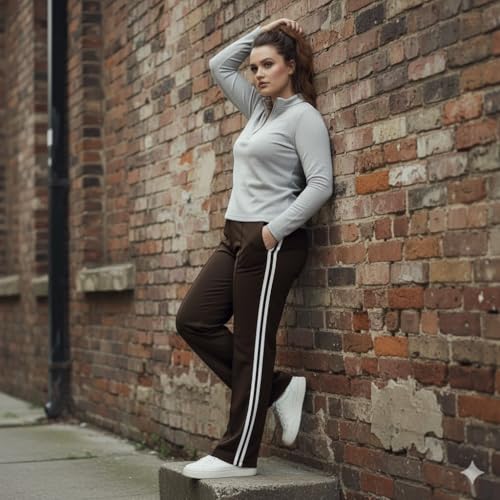 Image of DIAZ Women's Top & Jogger Set | Stylish Co-Ord Set for Women |Top & High Waist Jogger Pants Set for Ladies | Stretchable Cotton Gym Wear, Activewear & Loungewear Tracksuit|women top jogger set