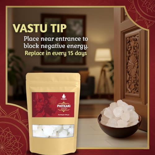 Image of Organic Phitkari Alum Stone for Pooja Purpose 500G | Fitkari Stone for Aura cleansing, Purifying Bath,Vastu, Padikara Kal for Teeth, Fitkiri Alam Patika Fitcury| Premium White Crystals|
