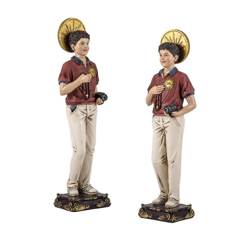 Carlo Acutis Figura 30cm. patrón de Programadores Informáticos y Santo de Internet Imagen Resina