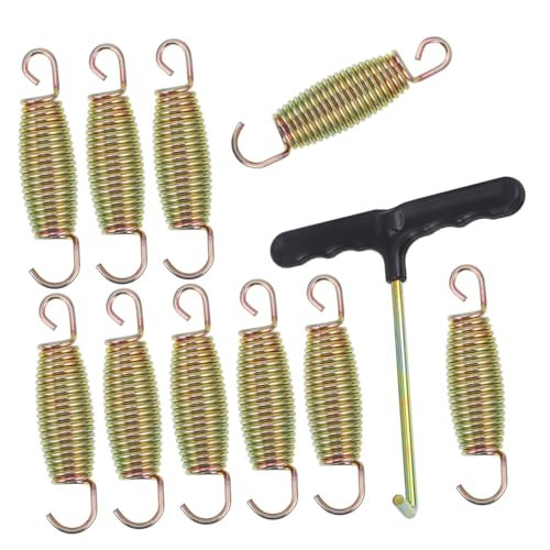 ledmomo トランポリン用ユニバーサルメッキ鋼製耐摩耗テンションスプリング 強化型交換用アウトドア弾性ばね ?床弾簧腰鼓部品