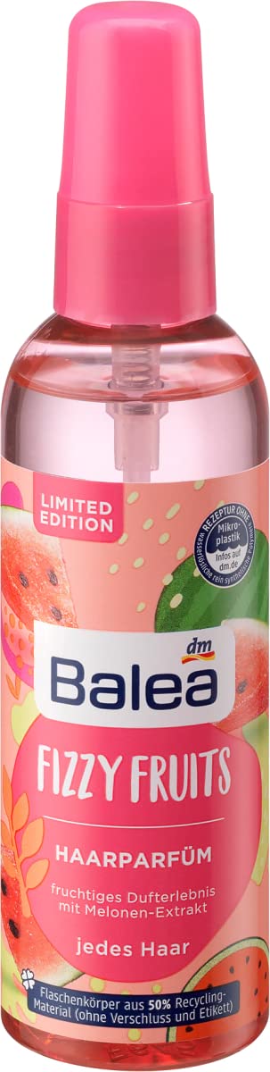 Balea 2er-Set Haarpflege: Haarparfüm BLOSSOM DREAM blumiges Dufterlebnis (100 ml) + Haarparfum FIZZY FRUITS fruchtig mit Duft nach Melone (100 ml) 200 ml
