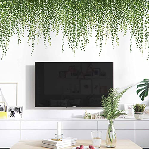 Chanmol Green Plant Home Decor Wall Stickers 2 Sheets Peel And Stick Leaves Art Murals Pvc Decals For Kids Bedroom Nursery Living Room Kitchen Bathroom Removable As Housewarming Birthday Gift #TOP3