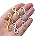 BronaGrand 100pcs Infinity Symbol Charms Pendants Alloy Infinity Connector Bead Charms for DIY Necklace Bracelet Jewelry Findings Making Accessory