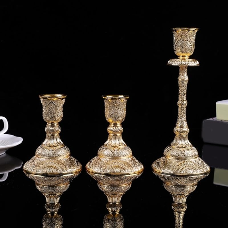 Candelabro de Metal con Soporte para Velas, Adorno para Mesa, Ideal para Bodas, Fiestas, dormitorios y Aniversarios.