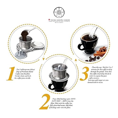 Trung Nguyen &mdash; Premium Blend &mdash; Roasted Ground Coffee Blend &mdash; Strong and Bold &mdash; Arabica & Robusta &mdash; Chocolate Flavor &mdash; Vietnamese Coffee, 15 oz Can (Pack of 2)