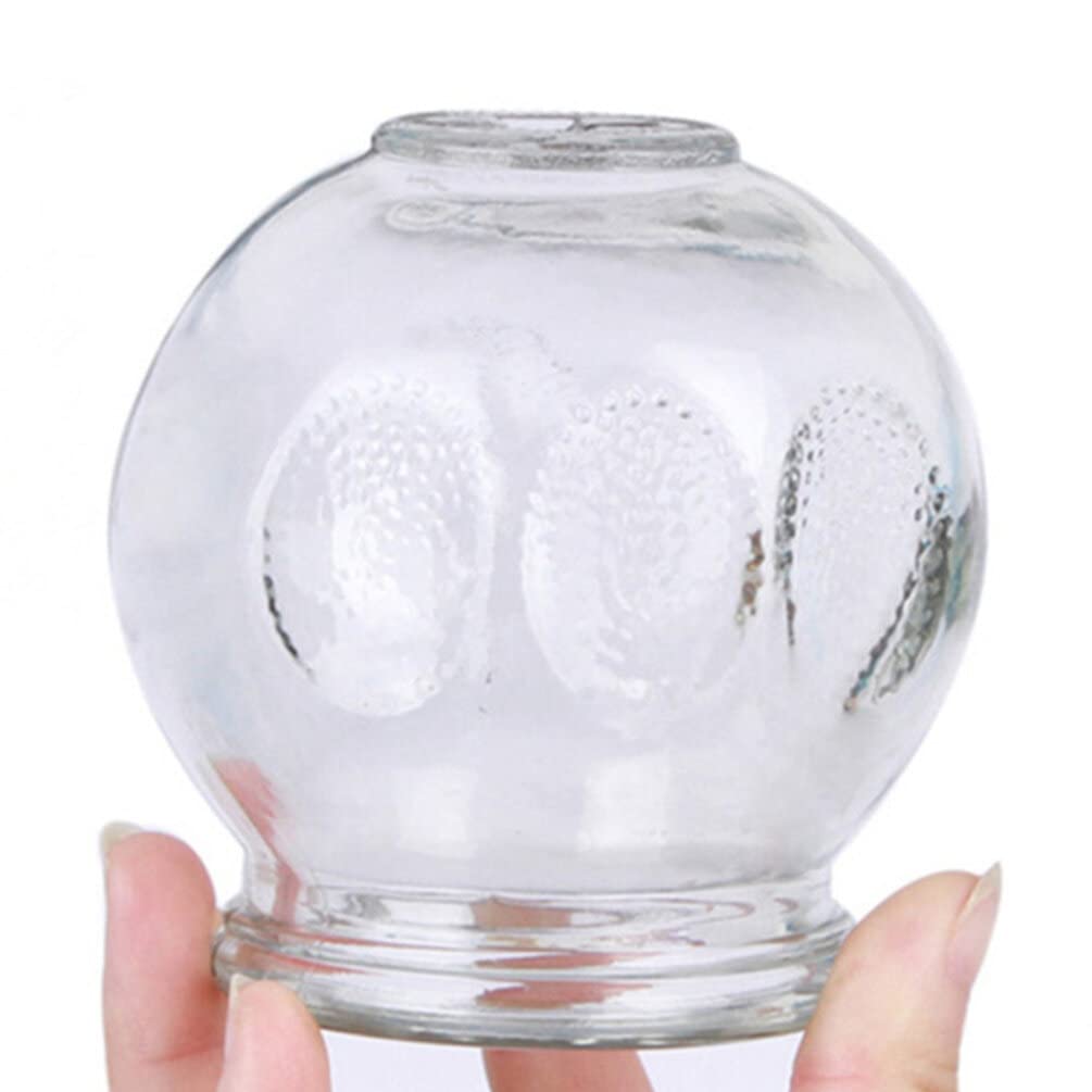 FOMIYES 6Pcs Glass Cupping Chinese Body Massage Tool Back Massage Cupping Facial Cupping Muscle Tissue Cup air Suction Massage Cups Anti Cupping Suction Massage Jars China Vacuum