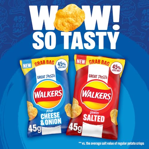 Walkers Less Salt Lightly Salted Crisps 45g (Case of 32) - Image 5