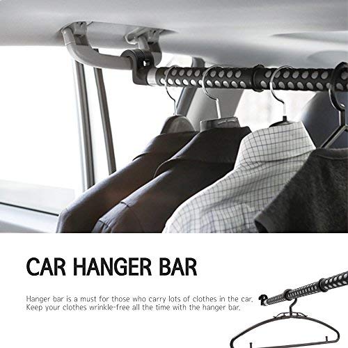 RED SHIELD Automotive Clothes Hanger Bar, Set of 2, Hook to Hang, Portable, Expandable (39" to 67") Heavy Duty Clothing Organizer Rod Rack