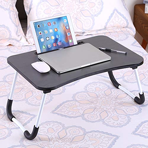 Preisvergleich Produktbild Huaxiangoh Notebook-Tisch, Laptop-Betttisch, Frühstück Serviertablage,Notebookständer, Lese Tisch Stabiler Tragbarer, Bett Tablett mit Tassenschlitz, Multifunktionstisch mit Tassenschlitz