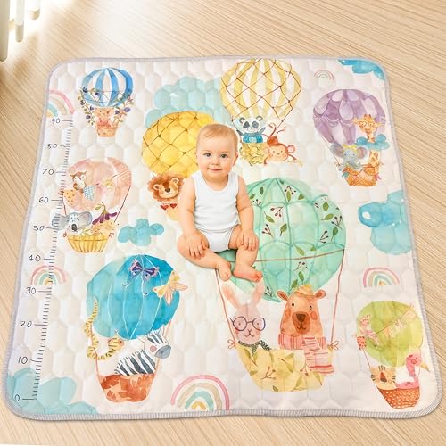 Trends by Twins® Alfombra bebé acolchada plegable 127x127cm, Colchoneta bebé suelo antideslizante, Tapete actividades y juegos, Alfombra infantil lavable para gateo y primeros pasos.