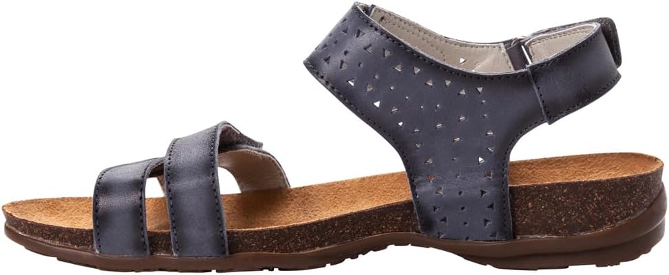 Propét Women's Farrah Sandal, Blue, 6 2E US