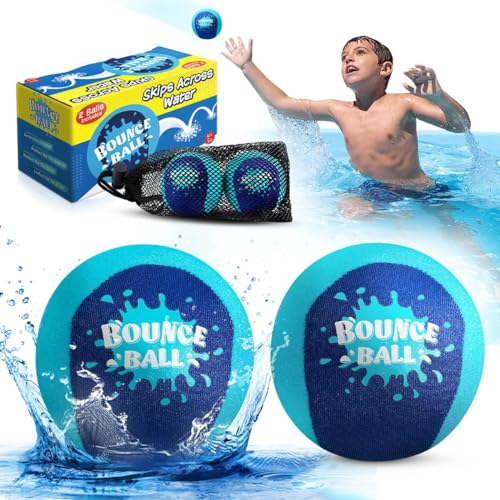 Swimming Pool Toys 2 Pack Water Bouncy Balls Beach Ball for Summer Toys Games for Kids 5-12 Holiday Essentials