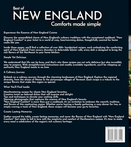 Best of New England Comforts Made Simple: Simplicity Meets Tradition 100+ Comfort Recipes To Master
