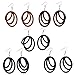 FITYLE 1 Par Moda Mujer étnica Oval Hoop Cuelga Los Pendientes Gancho...