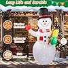 CAIPEV 360° Rotating LED Lights 5ft Inflatable Snowman: Upgrade Christmas Blow Up Yard Decoration for Indoor Outdoor Garden Xmas Holiday Decor #4