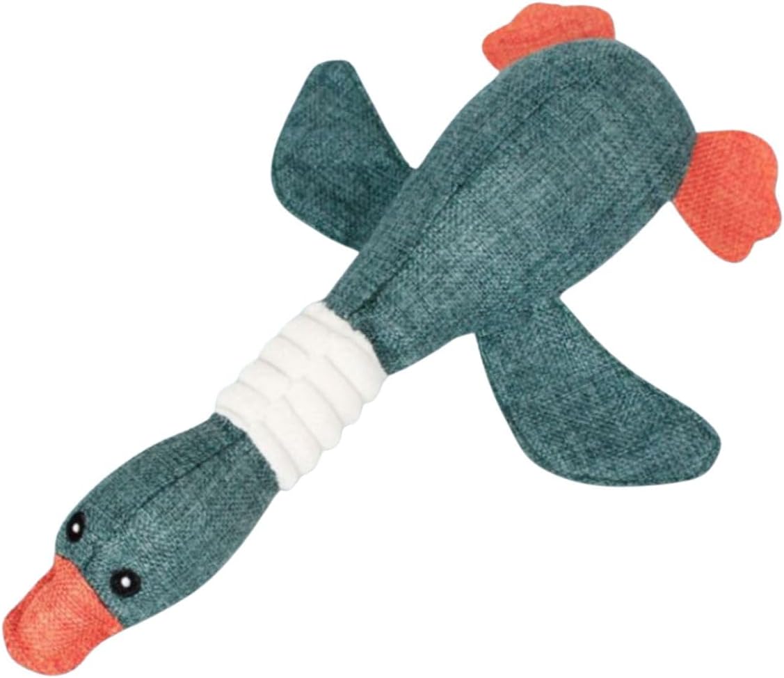 Brinquedo Pet Ganso de Pelúcia para Cachorro Mordedor Divertido com Apito Som (GANSO AZUL)