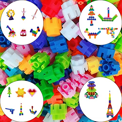 Image of Gambit Bulid Structures Interlocking Play Mat Building Hexa Blocks Set (240 Pieces) Smart Activity Fun and Learning Train Blocks for Kids - Multi-Color