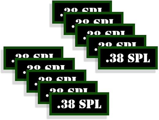 Ammo Can Labels 9mm Ammunition Decals for 9MM Ammo - 10 Pack Adhesive Vinyl 3"x1.15"