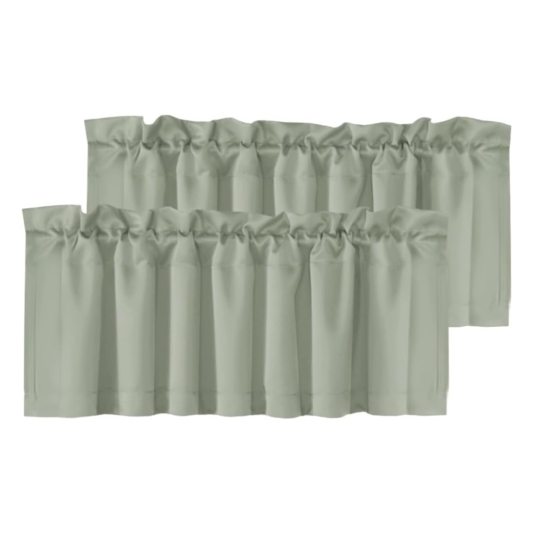 H.VERSAILTEX 2 Panels Blackout Valances for Small Windows Thermal Insulated Short Curtains Privacy Decorative Rod Pocket Shade for Kitchen/Living Room
