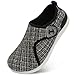 Scurtain Womens Casual Walking Shoes Non Slip Minimalist Wide Width Fashion Sneakers Silver Glitter Sequin Shoe Wedding Party Bride Flat Shoes Size 8.5