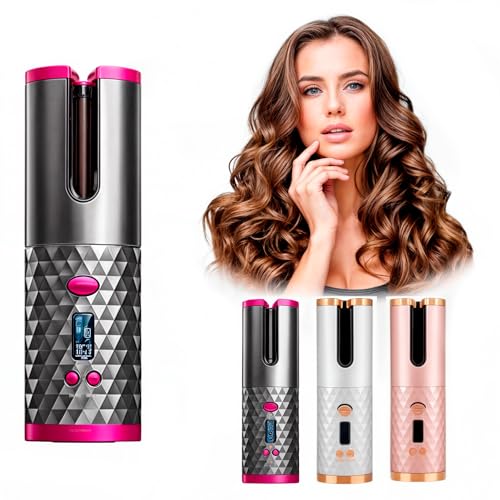Modelador Ondulador De Cachos Sem Fio Automático Portátil Carregamento USB Com Cores Sortidas