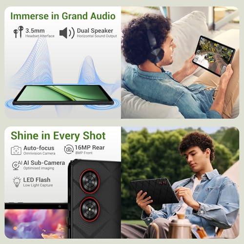 Image of 2025 Tablet 11 inch Android 15 Tablets with Keyboard Stylus Mouse: 2K IPS Tablette (2000x1200), 36GB+256GB(2TB TF), 5G /2.4G Dual WiFi, 8-Core 1.6GHz, 8000mAh,8+13MP, BT5.0 /GPS-Black