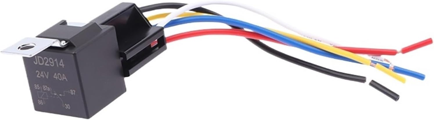 40A 24V JD1914 Power Switch Car Accessory Car Relay 5Pin Automotive Relay Lighting Horn Universal Power Relay