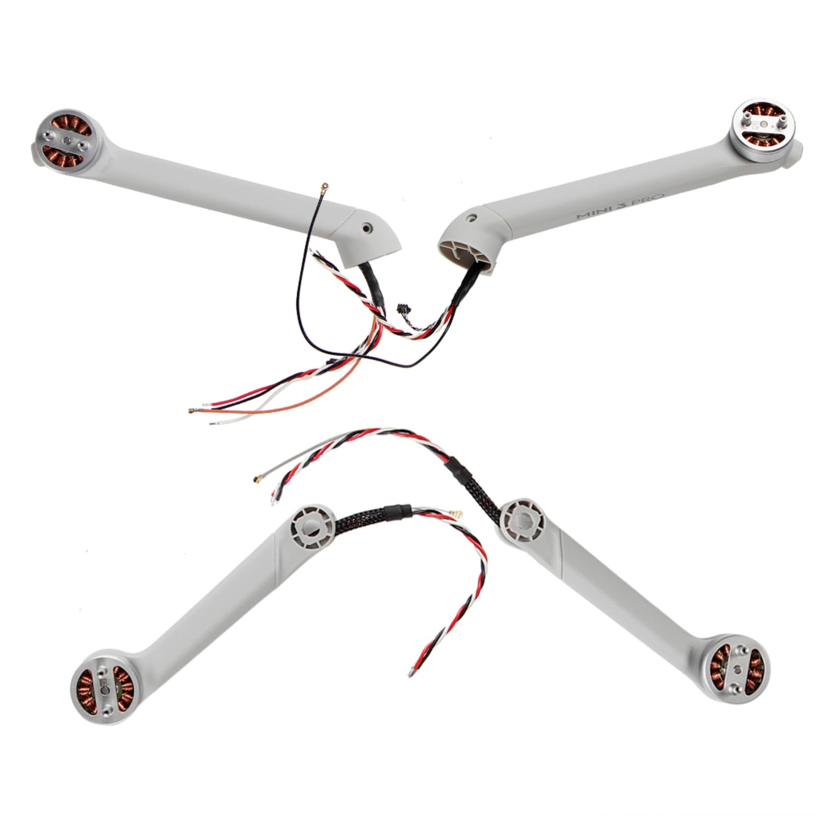 Mini 3 Pro Reparaturteile für DJI Mini 3 Pro Vorder- und Hinterarm Motorgehäuse Drohnen-Motorarm Baugruppe Ersatzteile (linker hinterer Arm)