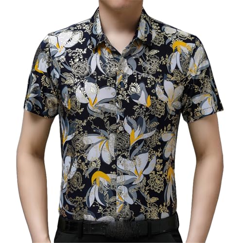 Chemise été homme soie glacée légère USTZFTBCL infroissable ample