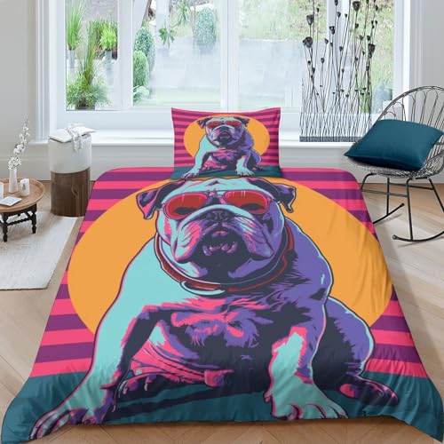 Parure de lit 3 pièces de qualité supérieure avec housse de couette en microfibre