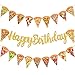 Pizza Happy Birthday Banner Pizza Birthday Party Decorations Pizza Party Supplies Glitter Pizza Slice Garland Birthday Decorations for Kids Pizza Theme Birthday Party Baby Shower Supplies