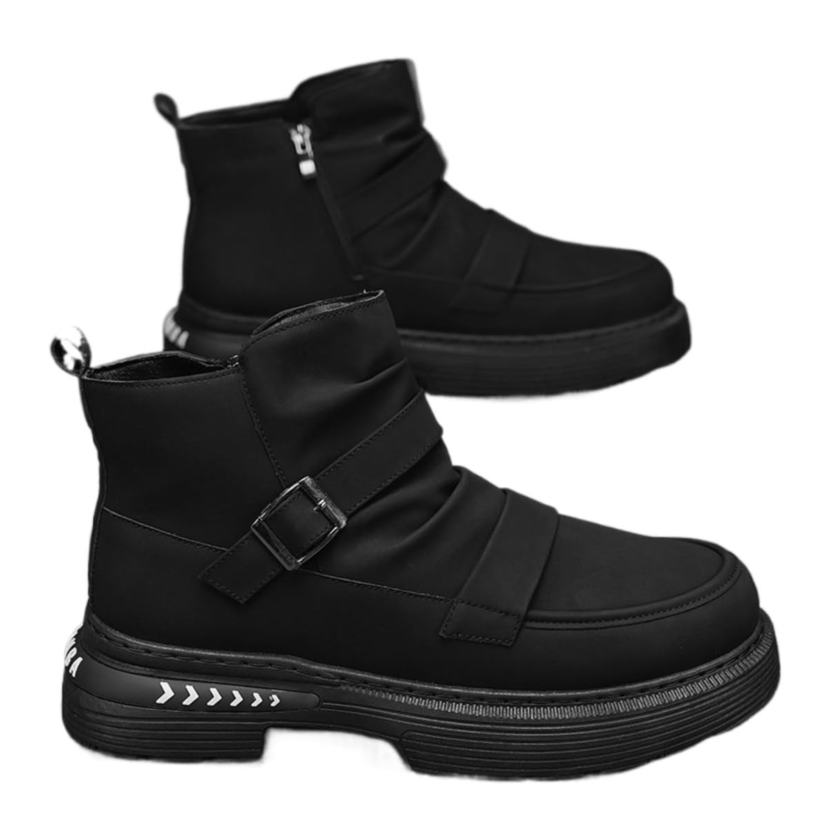 Y2K Vegan Leather Comfortable AllDay Wear 1 5 Inch Hidden Wedge Ankle Boots for Urban Commute Casual Outings
